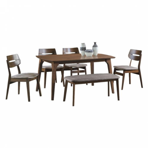 Hinton Dining Set (1 Table + 4 Chairs + 1 Bench)